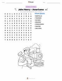 Anteprima della scheda stampabile di John Henry - Americano