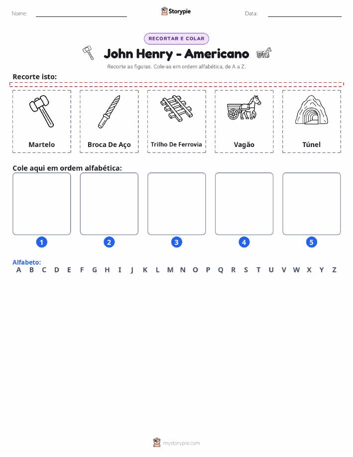 Recortar & Colar Alfabeto