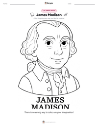 James Madison printable worksheet preview