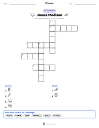 James Madison printable worksheet preview