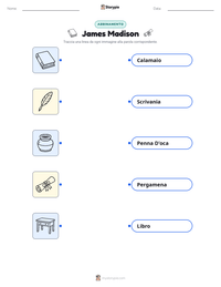 Scheda stampabile di James Madison per bambini