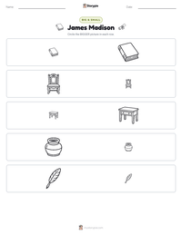 James Madison printable worksheet preview
