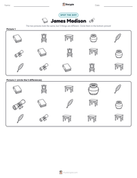 James Madison printable worksheet preview