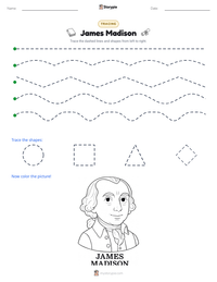 James Madison printable worksheet preview