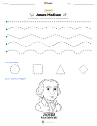 Vista previa de la hoja de trabajo imprimible de James Madison