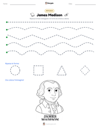 Anteprima della scheda stampabile di James Madison