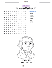 James Madison printable worksheet preview
