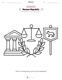 Roman Republic coloring page for kids