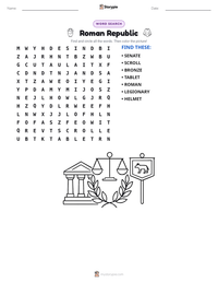 Roman Republic printable worksheet preview