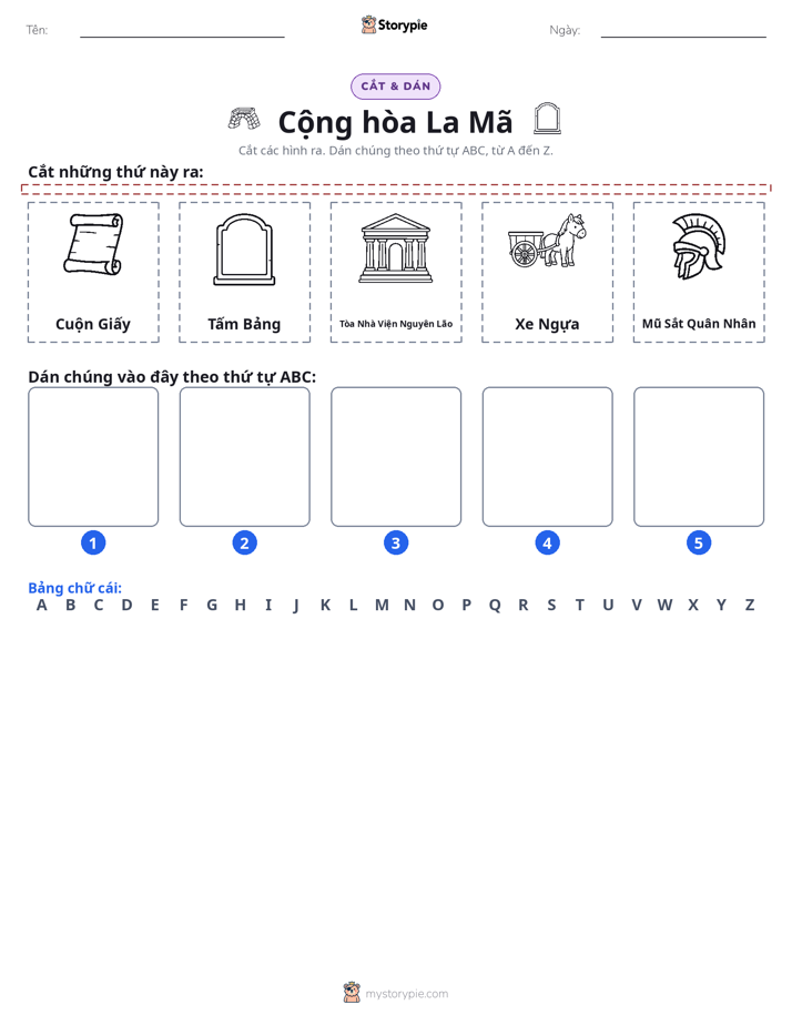 Cắt & Dán Chữ Cái