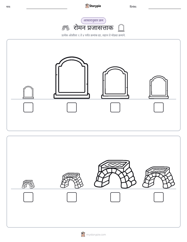 आकार क्रम