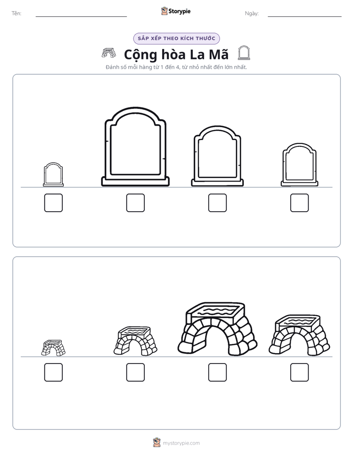 Thứ Tự Kích Thước