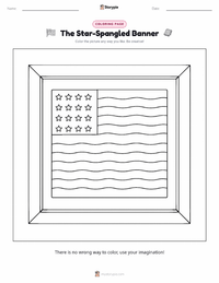 The Star-Spangled Banner coloring page for kids
