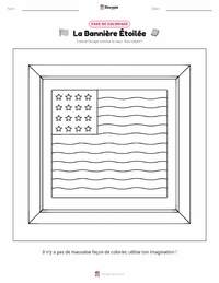 Page de coloriage La Bannière étoilée pour les enfants