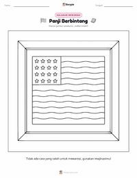 Halaman mewarnai The Star-Spangled Banner untuk anak-anak