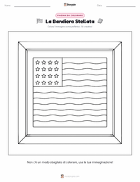 Pagina da colorare di Lo Stendardo Stellato per bambini