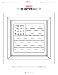 The Star-Spangled Banner kleurplaat voor kinderen