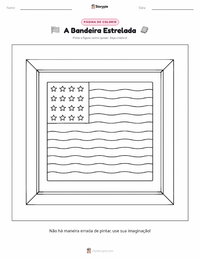 Página de colorir A Bandeira Estrelada para crianças
