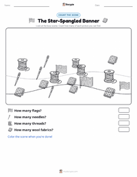 The Star-Spangled Banner printable worksheet preview