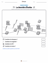 Aperçu de la feuille de travail imprimable La Bannière étoilée