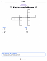 The Star-Spangled Banner printable worksheet preview