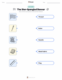 The Star-Spangled Banner printable worksheet for kids