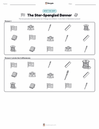 The Star-Spangled Banner printable worksheet preview