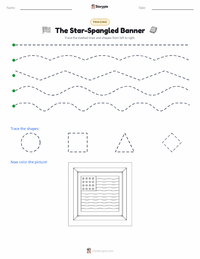 The Star-Spangled Banner printable worksheet preview