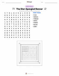 The Star-Spangled Banner printable worksheet preview