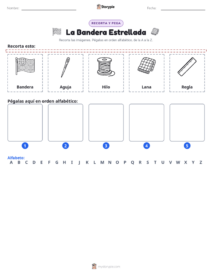 Cortar y Pegar el Alfabeto