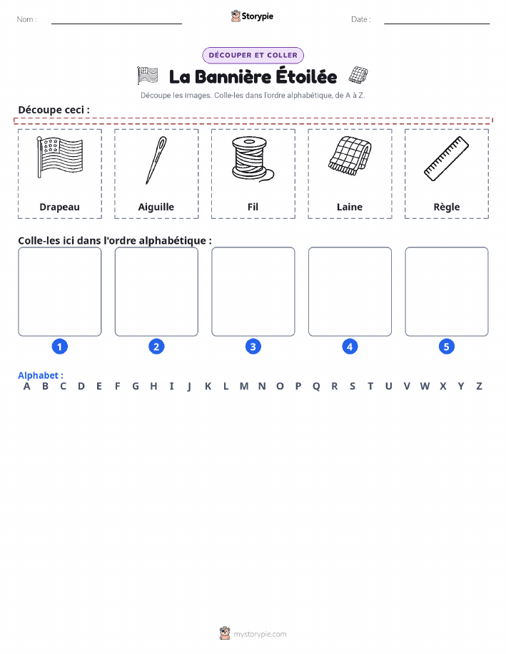 Découper & Coller l'Alphabet