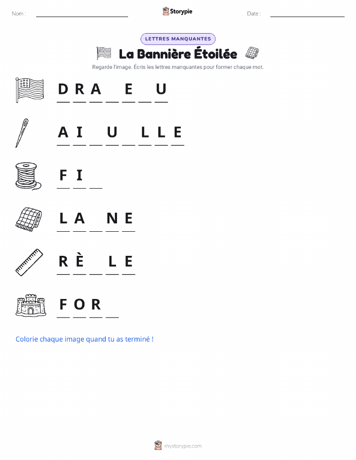 Lettres manquantes
