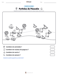 Aperçu de la feuille de travail imprimable Pythéas de Massalia