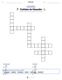Aperçu de la feuille de travail imprimable Pythéas de Massalia