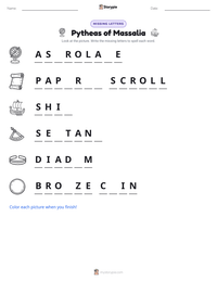 Pytheas of Massalia printable worksheet preview
