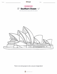 Southern Ocean coloring page for kids