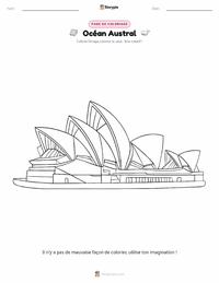 Page de coloriage Océan Austral pour les enfants