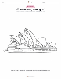 Trang tô màu Nam Đại Dương cho trẻ em