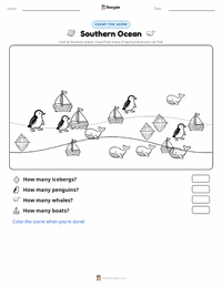 Southern Ocean printable worksheet preview