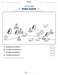 Aperçu de la feuille de travail imprimable Océan Austral