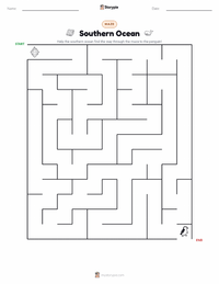 Southern Ocean printable worksheet preview