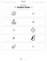 Southern Ocean printable worksheet preview