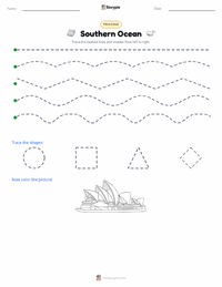 Southern Ocean printable worksheet preview