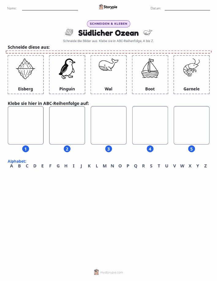 Schneiden & Einfügen Alphabet