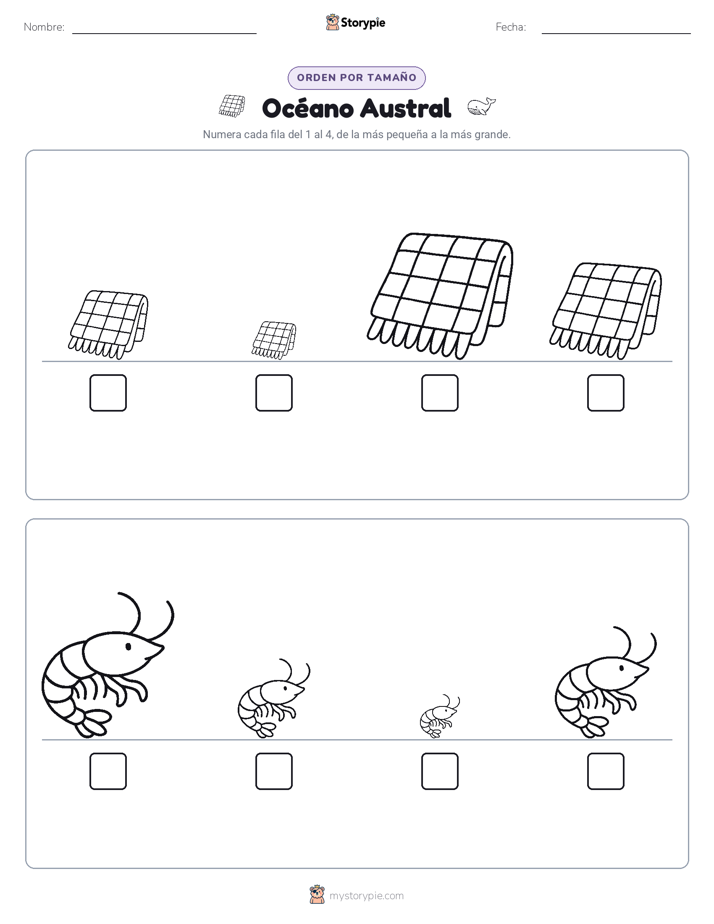 Orden de Tamaños
