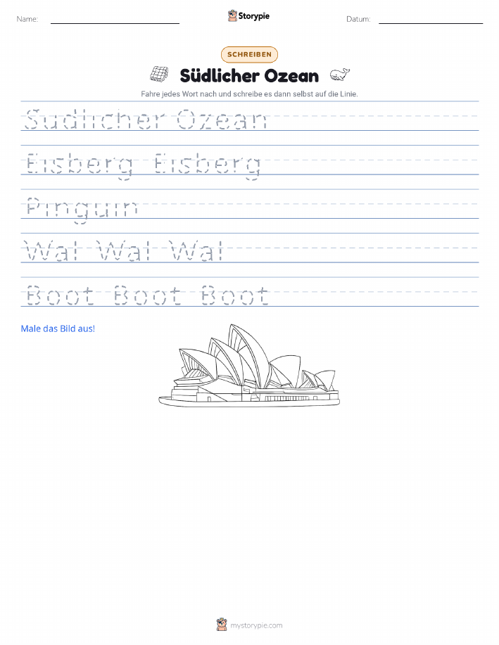 Schreibübung