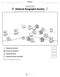 Prévia da folha de atividades imprimível National Geographic Society