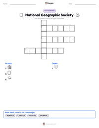 National Geographic Society printable worksheet preview