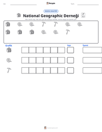 National Geographic Derneği yazdırılabilir çalışma sayfası önizlemesi