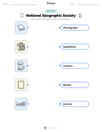 National Geographic Society printable worksheet preview